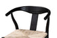 bali & pari Fika Wishbone Dining Chair with Handwoven Seagrass Seat - Mahogany Wood Frame Armchair for Modern Coastal Dining Rooms, Black