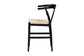 bali & pari Fika Wishbone Counter Stool with Handwoven Seagrass Seat - Mahogany Wood Frame Counter Height Seating for Kitchen Island or Dining Area, Black