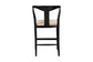 bali & pari Fika Wishbone Counter Stool with Handwoven Seagrass Seat - Mahogany Wood Frame Counter Height Seating for Kitchen Island or Dining Area, Black