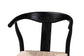 bali & pari Fika Wishbone Counter Stool with Handwoven Seagrass Seat - Mahogany Wood Frame Counter Height Seating for Kitchen Island or Dining Area, Black