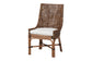 bali & pari Bella Rattan Dining Chair with Cushion - Handwoven Wicker Accent Side Chair with High Backrest, Coastal Boho Seating for Kitchen or Dining Area, Coffee Bean