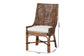 bali & pari Bella Rattan Dining Chair with Cushion - Handwoven Wicker Accent Side Chair with High Backrest, Coastal Boho Seating for Kitchen or Dining Area, Coffee Bean