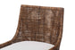 bali & pari Bella Swivel Rattan Bar Stool with Cushion - Handwoven Wicker Bar Chair with Backrest and Footrest, Coffee Bean