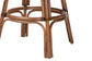 bali & pari Bella Swivel Rattan Bar Stool with Cushion - Handwoven Wicker Bar Chair with Backrest and Footrest, Coffee Bean