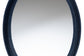 bali & pari Lailan Woven Grasscloth Mirror, Oval, Navy Blue