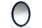 bali & pari Lailan Woven Grasscloth Mirror, Oval, Navy Blue