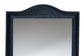 bali & pari Lailan Woven Grasscloth Mirror, Rectangle, Navy Blue