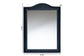 bali & pari Lailan Woven Grasscloth Mirror, Rectangle, Navy Blue