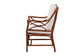 bali & pari Cleantha Marbled Tortoise Natural Rattan Armchair - Handcrafted Wicker Accent Chair with Curved Armrests and Cushioned Seat for Coastal Living Room or Sun Room