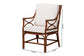 bali & pari Cleantha Marbled Tortoise Natural Rattan Armchair - Handcrafted Wicker Accent Chair with Curved Armrests and Cushioned Seat for Coastal Living Room or Sun Room