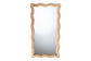 bali & pari Hasana Natural Rattan Floor Mirror - Scalloped Frame Full Length Accent Mirror for Bedroom or Entryway