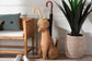 bali & pari Persis Natural Rattan Poodle Umbrella Holder - Handwoven Wicker Storage Solution
