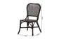 bali & pari Irene Natural Rattan Dining Chair - Handwoven Wicker Accent Chair with Lattice Backrest for Kitchen or Dining Room