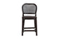 bali & pari Irene Natural Rattan Counter Stool - Handwoven Wicker Accent Stool with Lattice Backrest for Kitchen Island Seating