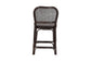 bali & pari Irene Natural Rattan Counter Stool - Handwoven Wicker Accent Stool with Lattice Backrest for Kitchen Island Seating
