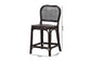 bali & pari Irene Natural Rattan Counter Stool - Handwoven Wicker Accent Stool with Lattice Backrest for Kitchen Island Seating