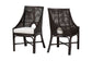 bali & pari Acton Natural Rattan 2-Piece Dining Chair Set - Handwoven Wicker Accent Chair with Tall Back and Sloped Arms, Boho Coastal Seating