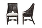 bali & pari Acton Natural Rattan 2-Piece Dining Chair Set - Handwoven Wicker Accent Chair with Tall Back and Sloped Arms, Boho Coastal Seating