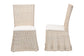 bali & pari Sara Natural Rattan 2-Piece Dining Chair Set - Handwoven Wicker Accent Chair with Scalloped Skirt Base and Tall Backrest