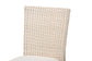 bali & pari Sara Natural Rattan 2-Piece Dining Chair Set - Handwoven Wicker Accent Chair with Scalloped Skirt Base and Tall Backrest