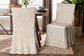 bali & pari Sara Natural Rattan 2-Piece Dining Chair Set - Handwoven Wicker Accent Chair with Scalloped Skirt Base and Tall Backrest