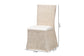 bali & pari Sara Natural Rattan 2-Piece Dining Chair Set - Handwoven Wicker Accent Chair with Scalloped Skirt Base and Tall Backrest