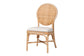 bali & pari Elmer Natural Rattan Dining Chair - Handwoven Wicker Accent Chair with Cushioned seat for Kitchen or Dining Room, Natural Brown