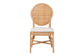 bali & pari Elmer Natural Rattan Dining Chair - Handwoven Wicker Accent Chair with Cushioned seat for Kitchen or Dining Room, Natural Brown