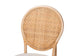 bali & pari Elmer Natural Rattan Dining Chair - Handwoven Wicker Accent Chair with Cushioned seat for Kitchen or Dining Room, Natural Brown