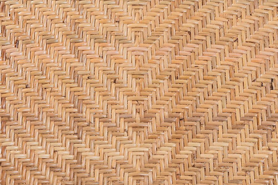 bali & pari Elmer Natural Rattan Dining Chair - Handwoven Wicker Accent Chair with Cushioned seat for Kitchen or Dining Room, Natural Brown