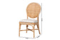 bali & pari Elmer Natural Rattan Dining Chair - Handwoven Wicker Accent Chair with Cushioned seat for Kitchen or Dining Room, Natural Brown