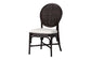 bali & pari Elmer Natural Rattan Dining Chair - Handwoven Wicker Accent Chair with Cushioned seat for Kitchen or Dining Room, Espresso