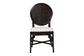 bali & pari Elmer Natural Rattan Dining Chair - Handwoven Wicker Accent Chair with Cushioned seat for Kitchen or Dining Room, Espresso