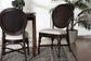 bali & pari Elmer Natural Rattan Dining Chair - Handwoven Wicker Accent Chair with Cushioned seat for Kitchen or Dining Room, Espresso