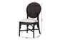 bali & pari Elmer Natural Rattan Dining Chair - Handwoven Wicker Accent Chair with Cushioned seat for Kitchen or Dining Room, Espresso