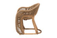 bali & pari Isra Natural Rattan Accent Chair with Handwoven Synthetic Wicker – Curved Barrel Back Lounge Chair for Coastal Living Spaces