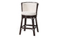 bali & pari Alsip Espresso Rattan Counter Stool with Swivel Seat