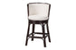 bali & pari Alsip Espresso Rattan Counter Stool with Swivel Seat