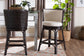 bali & pari Alsip Espresso Rattan Counter Stool with Swivel Seat