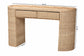 bali & pari Mimi Natural Rattan Checkered Console Table with Drawer