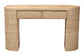 bali & pari Mimi Natural Rattan Checkered Console Table with Drawer