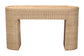bali & pari Mimi Natural Rattan Checkered Console Table with Drawer