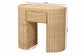 bali & pari Mimi Natural Rattan Checkered End Table with Drawer