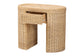 bali & pari Mimi Natural Rattan Checkered End Table with Drawer