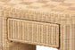 bali & pari Mimi Natural Rattan Checkered End Table with Drawer