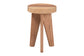 bali & pari Sayen Acacia Wood Multipurpose Accent Stool - Sculptural End Table with Flared Tripod Base for Living Room, Bedroom or Dining Room