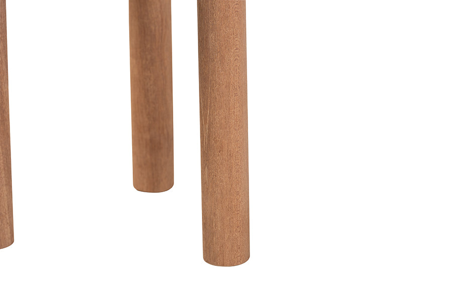 bali & pari Shadi Acacia Wood Multipurpose Accent Stool - Sculptural End Table with Tripod Base for Living Room, Bedroom or Dining Room