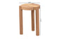 bali & pari Shadi Acacia Wood Multipurpose Accent Stool - Sculptural End Table with Tripod Base for Living Room, Bedroom or Dining Room