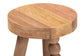 bali & pari Sihu Acacia Wood Multipurpose Accent Stool - Sculptural End Table with Bobbin Tripod Base for Living Room, Bedroom or Dining Room