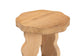 bali & pari Sino Acacia Wood Multipurpose Accent Stool - Sculptural End Table with Wavy Tripod Base for Living Room, Bedroom or Dining Room